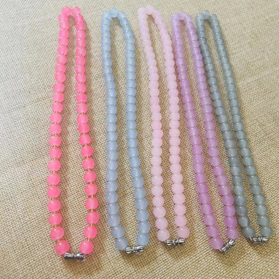 DIY手工活串珠全玻璃套件材料包(3条装)手工工艺品