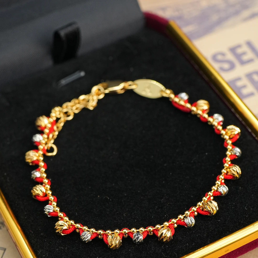 铜合金手链 LeLe 手链 手工编织经典红绳（主链+延长：15+5cm）4449