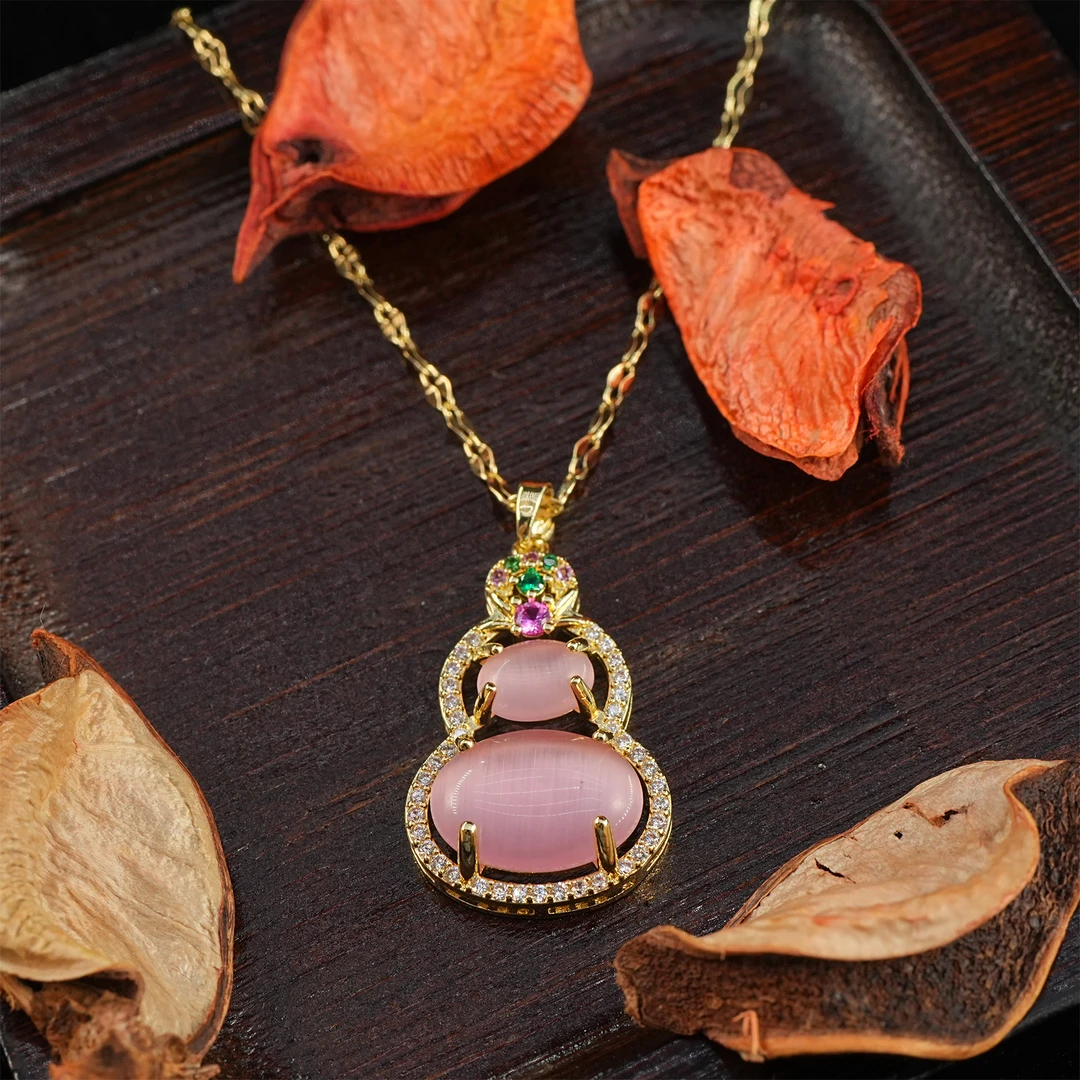 铜合金项链 LeLe项链 新中式精工眼猫葫芦（主链+延长：39+6cm）2559