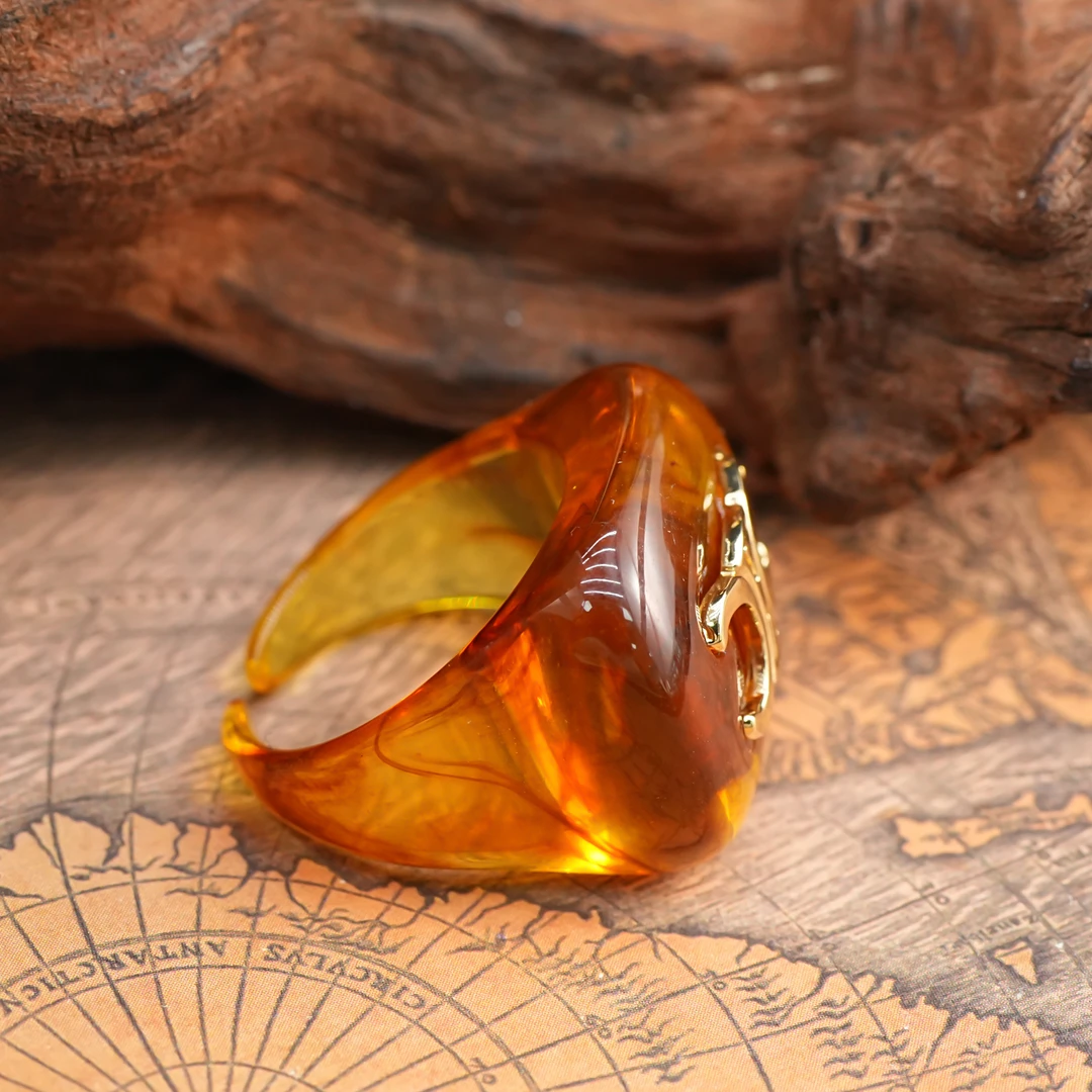 铜合金戒指 【5335】LeLe 戒指 法式复古美拉德风轻奢高级感素圈