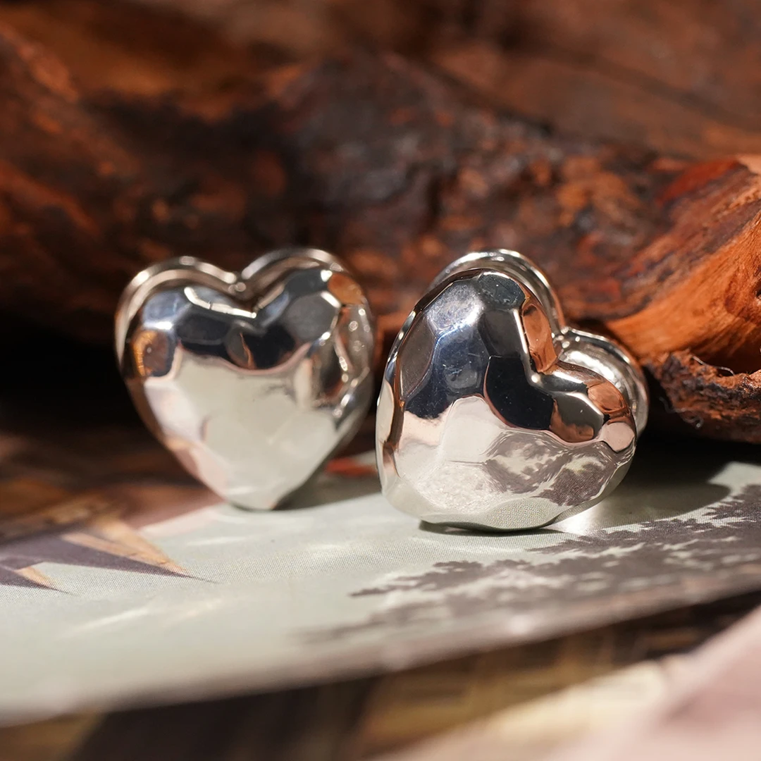 铜合金耳饰 LeLe 耳钉 一见倾心气质轻奢时尚小众简约冷淡风 9987