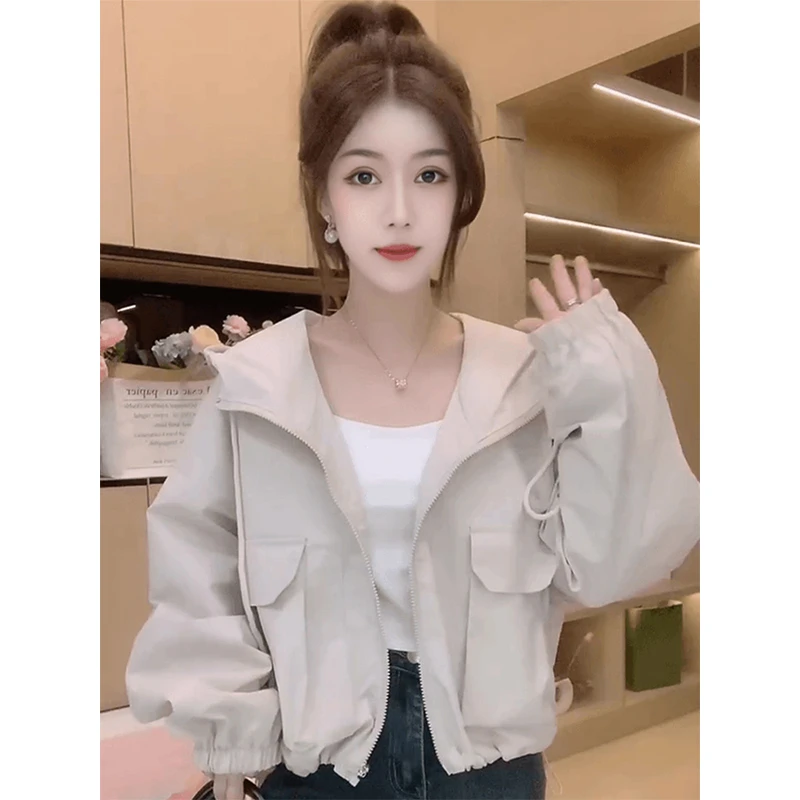 韩系短款工装外套女款春秋季2025新款洋气时尚小个子休闲开衫外衣