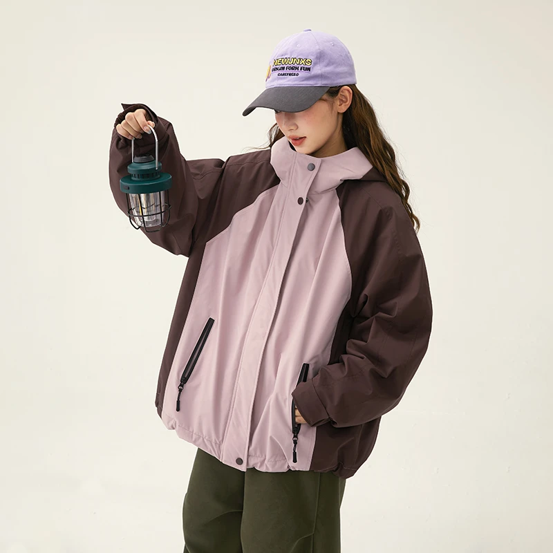 初中生棉服外套连帽宽松休闲青少年女大童秋冬棉衣C24CM2265C