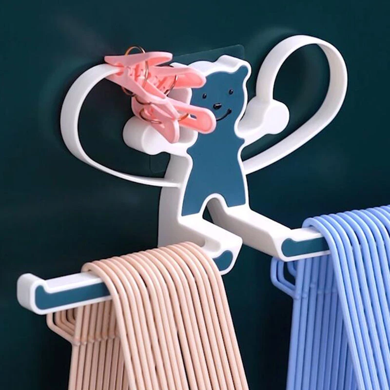 衣架收纳神器多功能免打孔整理架家用收纳挂钩晾衣服架衣服撑收纳