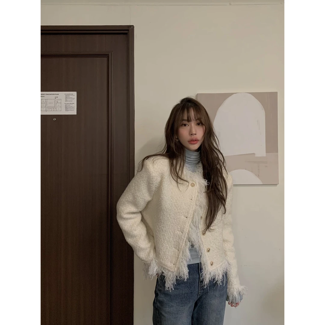 韩国东大门正品小香风流苏短外套092211（NO退NO换）