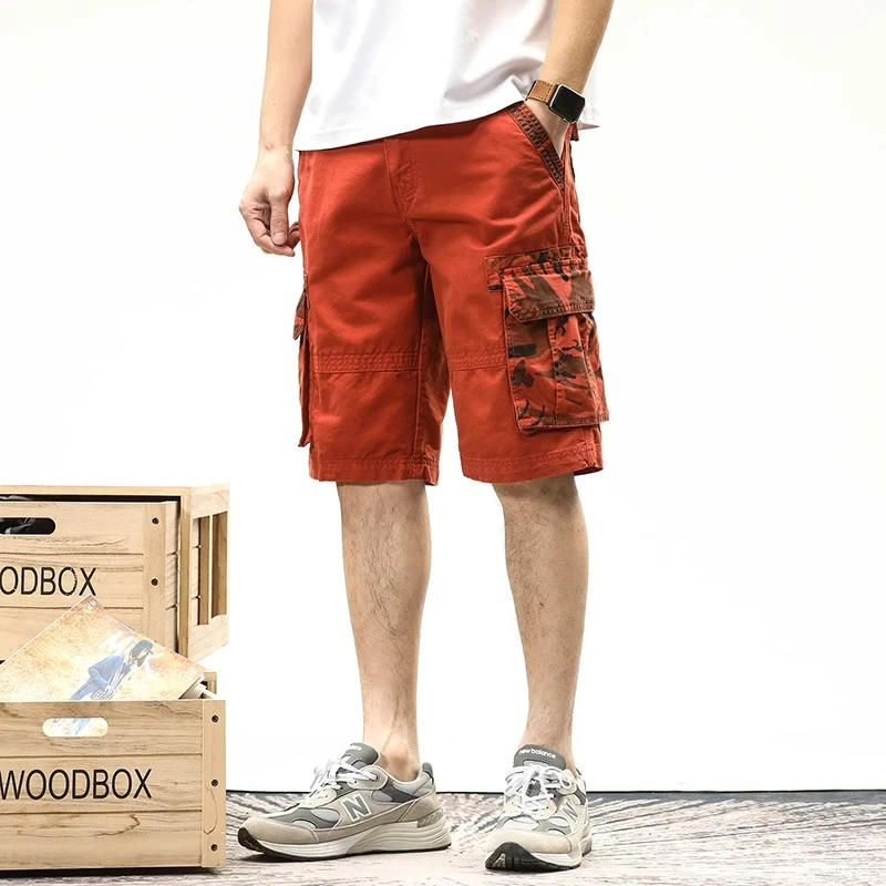 仓石一树工装短裤夏季潮牌宽松休闲男士百搭直筒时尚多口袋五分裤