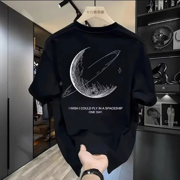 仓石一树短袖男款港风潮牌男装T恤夏季美式宽松潮流体恤情侣半袖