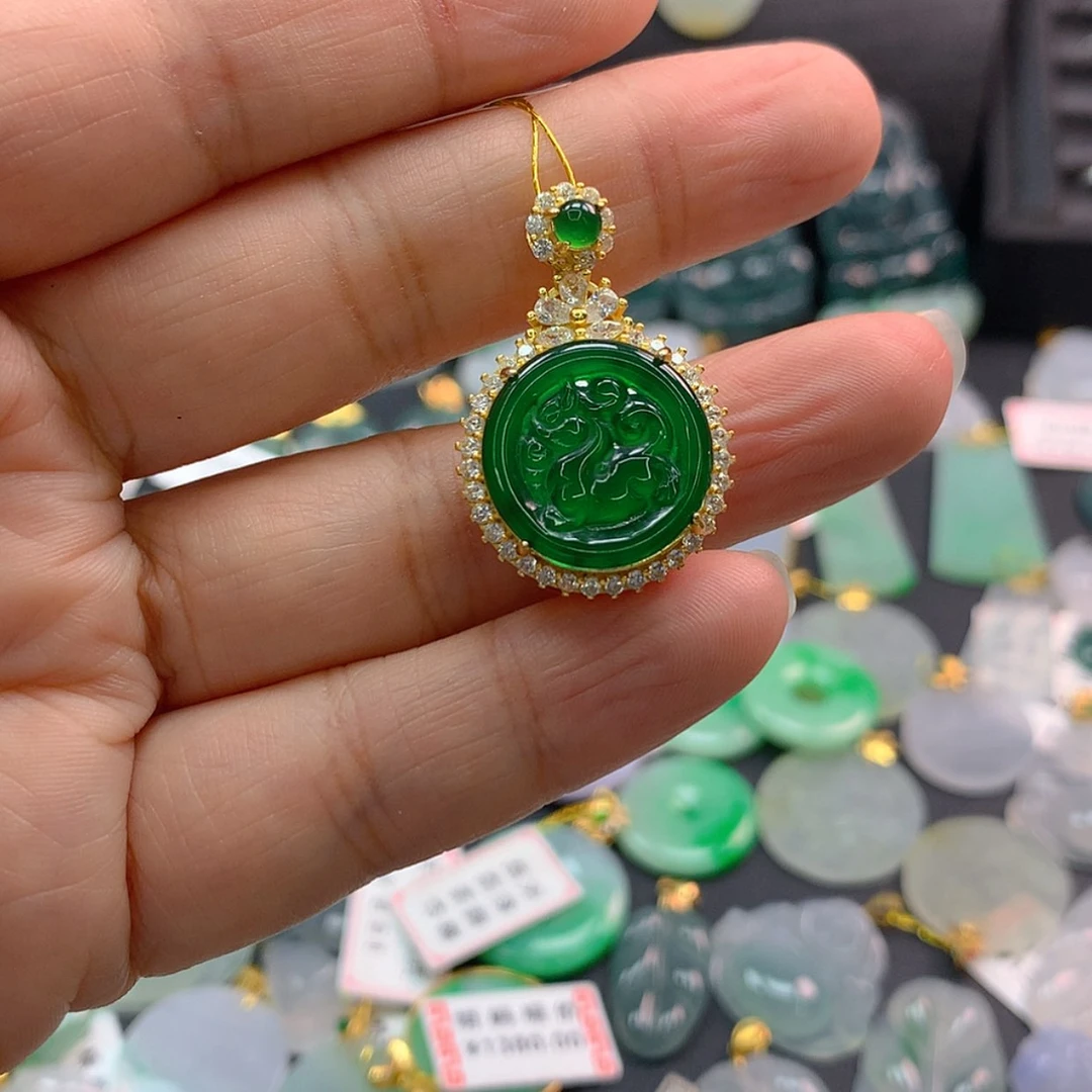 【闪购商品】翡翠颈饰银S925镶嵌