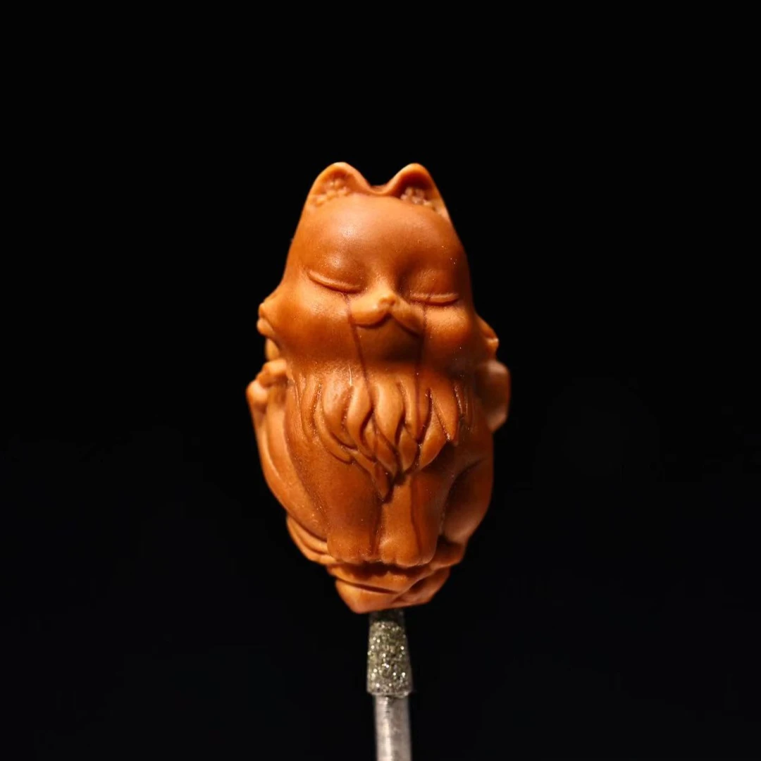 橄榄核雕刻九尾狐单籽，多样性发货，发其一