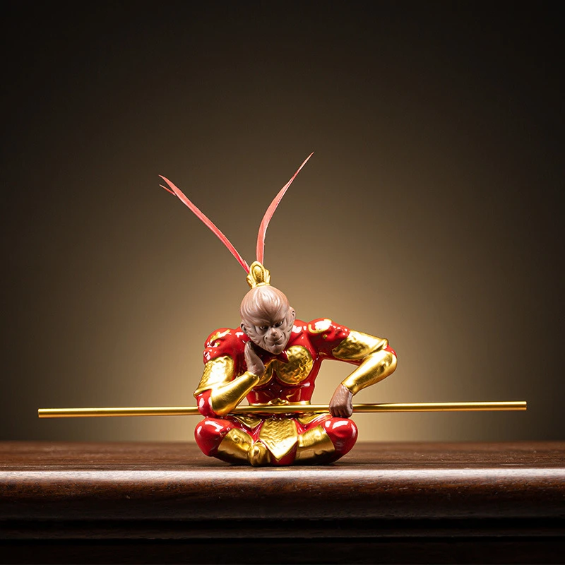 齐天大圣孙悟空陶瓷禅意摆件家用客厅造景斗战胜佛新中式摆设器物