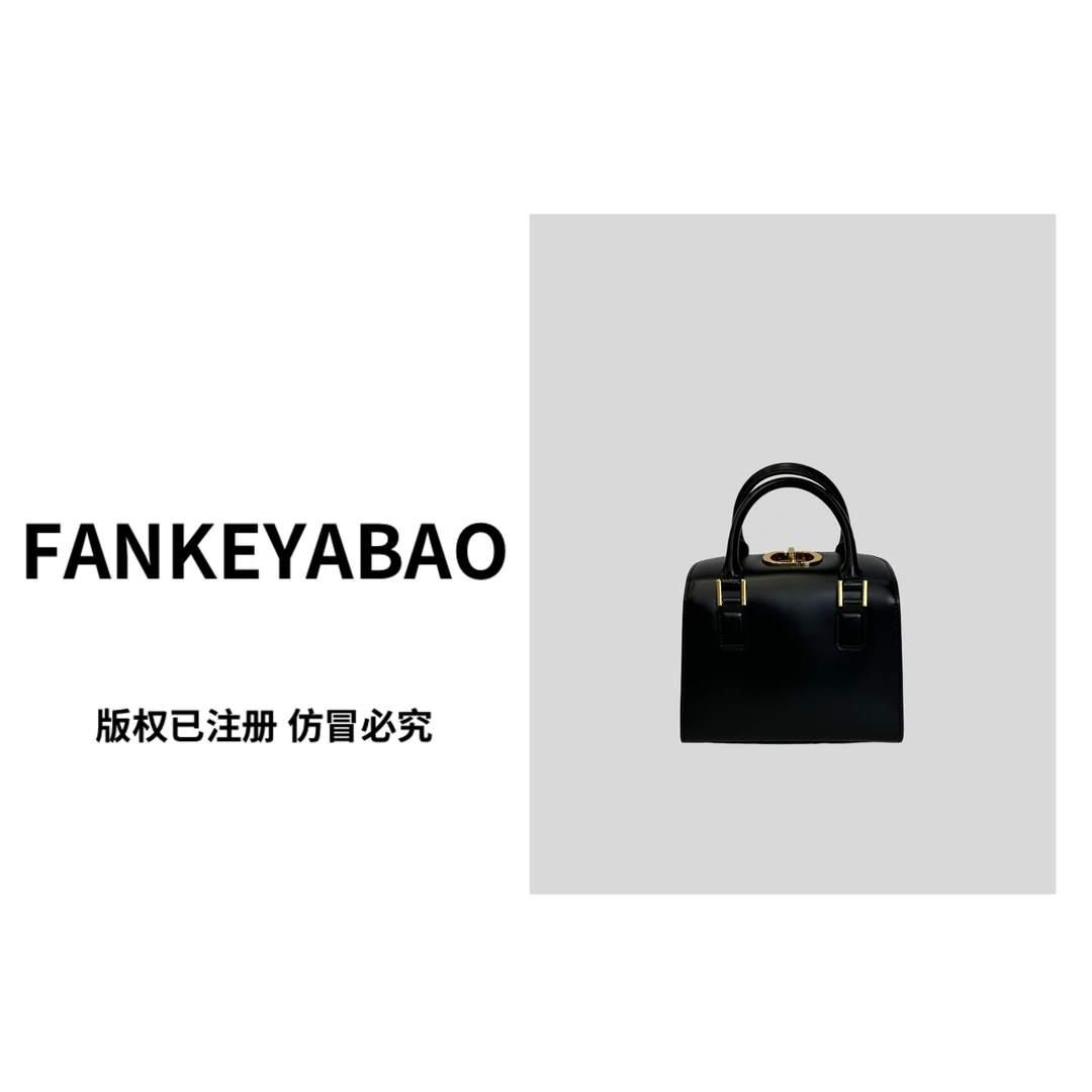 FANKEYABAO/秋冬新款手提小方包高级感气质百搭斜挎包复古盒子包
