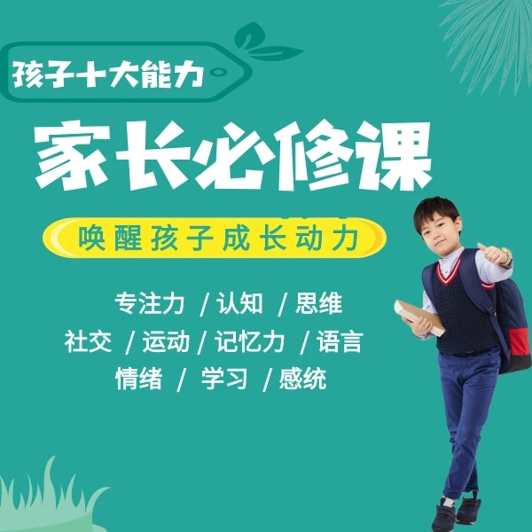【抢鲜课】孩子专注/认知/感统等提升训练家长课堂/视频课精讲指导