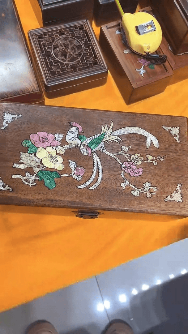 【闪购商品】木锦上添花螺钿首饰盒