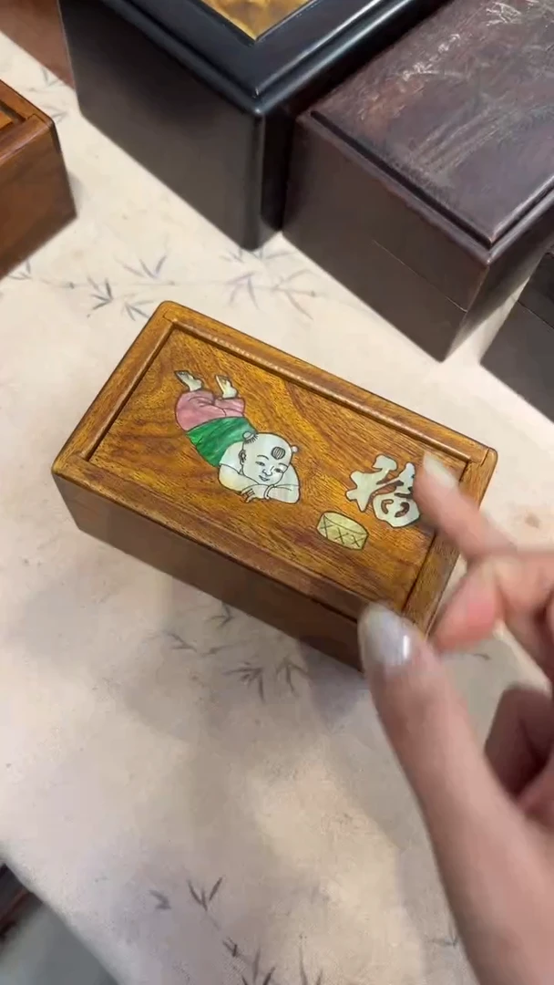【闪购商品】木福娃螺钿小机关盒