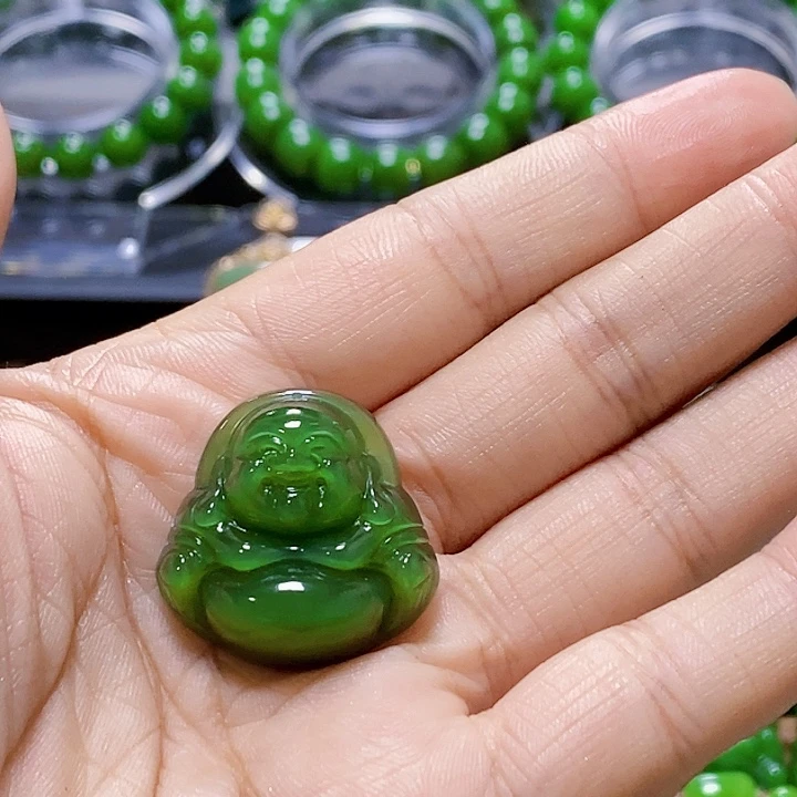 和田玉（碧玉）颈饰未镶嵌宁**远