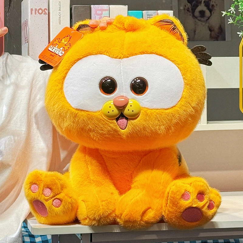 正版小加菲猫幼年公仔毛绒玩具布娃娃玩偶床上睡觉专用大抱枕女生