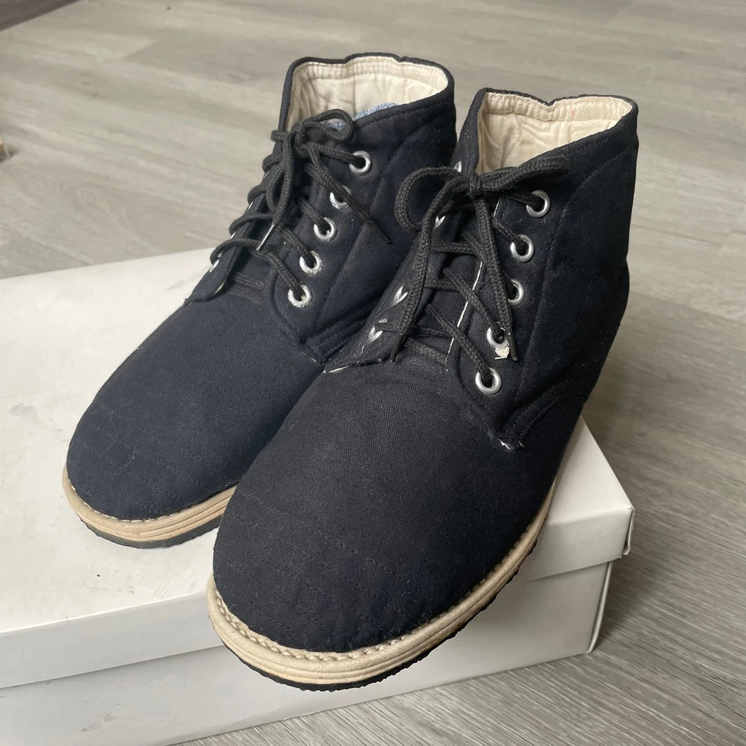 黑色布棉鞋防寒保暖布鞋男款