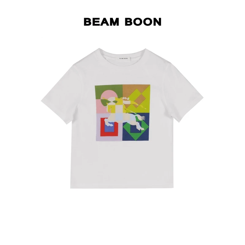 Beam Boon |【行动派T恤】BUR*RY儿童时尚印花全棉宽松休闲T恤短袖