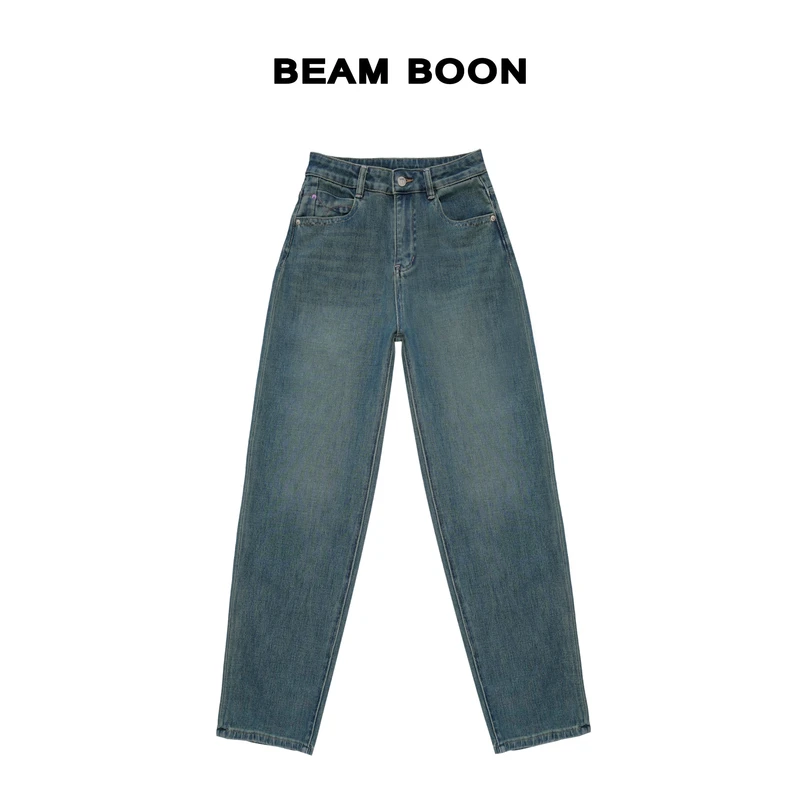 Beam Boon |【淘金者】原厂进口四面弹复古水洗百搭显瘦锥形牛仔裤