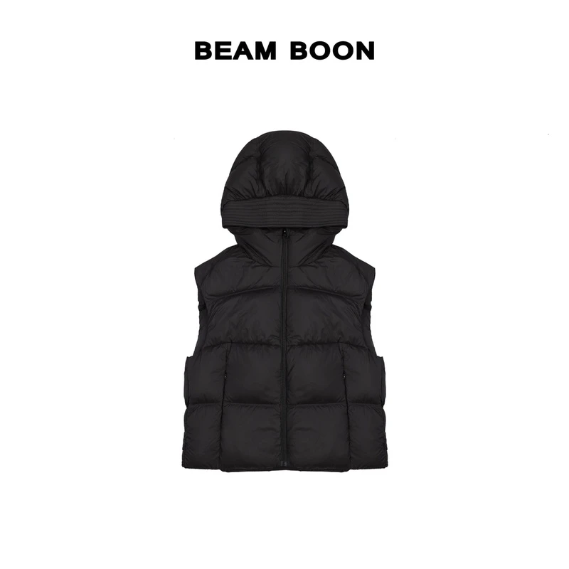 Beam Boon|【暖欧包马甲】波兰科鲁达95白鹅绒蓬松保暖连帽马甲