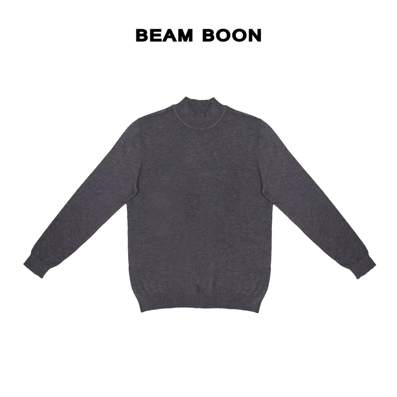 Beam Boon|【威廉日记】云朵系列可机洗羊毛混纺半高领针织男士毛衣