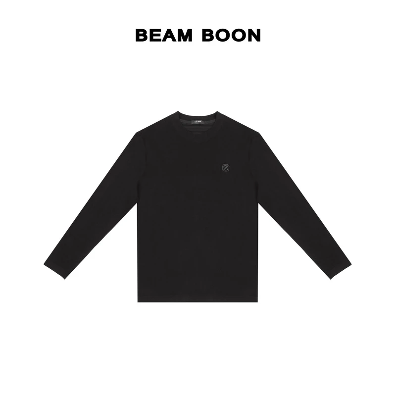Beam Boon|【帆船日记】轻暖黑科技远红外发热蓄温男士圆领刺绣上衣