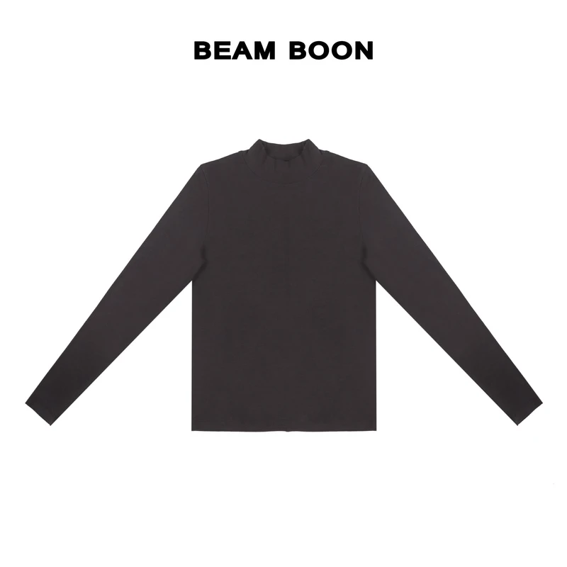 Beam Boon|【镇店打底】糯软美雅碧雅赛尔亲肤发热半高领打底上衣