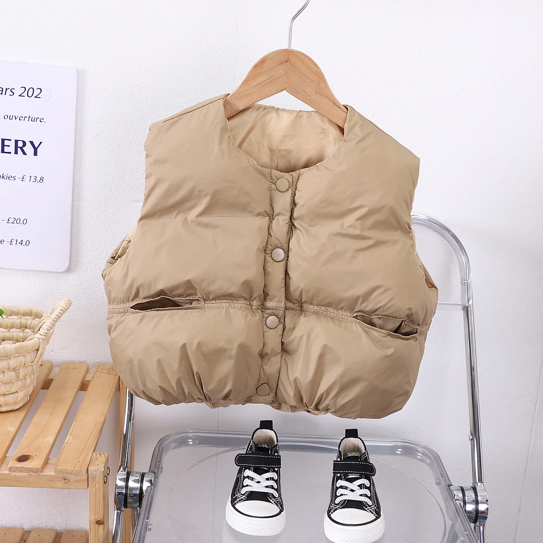 保暖洋气时尚加绒加厚男女宝秋冬潮款马甲儿童洋气休闲冬季