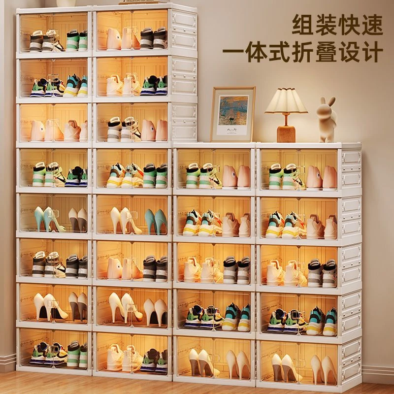 鞋柜折叠收纳柜鞋架子易安装家用门口室内外鞋架收纳柜盒防尘简易