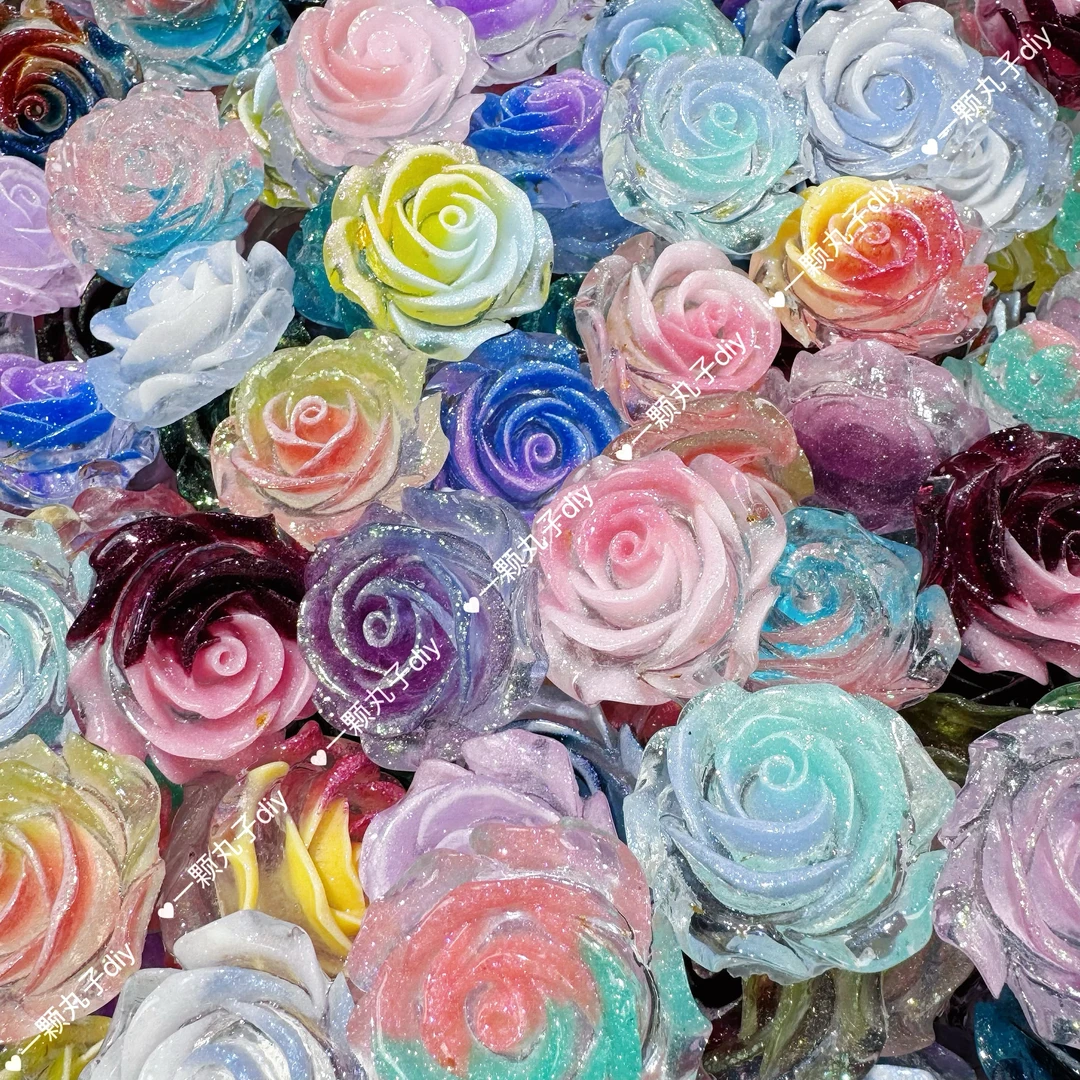 （梵星枕星河）手工DIY奶油胶树脂花创意手工珍珠饰品