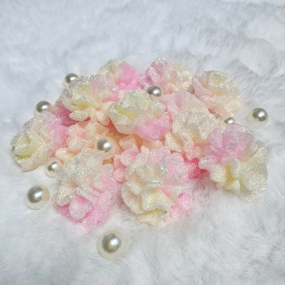 （萤火虫砂糖之方糖梦境）手工DIY奶油胶树脂花创意手工珍珠饰品