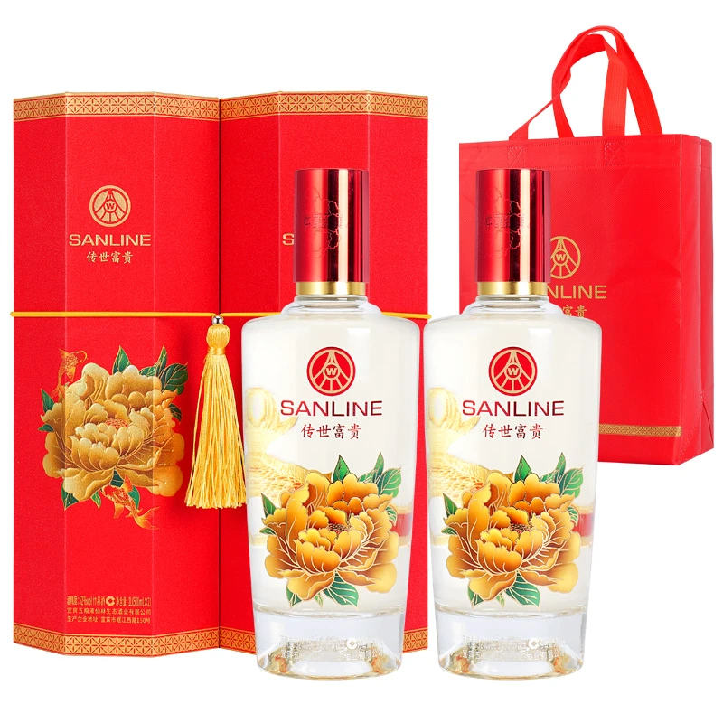 SANLINE传世富贵-卷轴500ml*6优级酒礼盒【Y】52度500ML*6