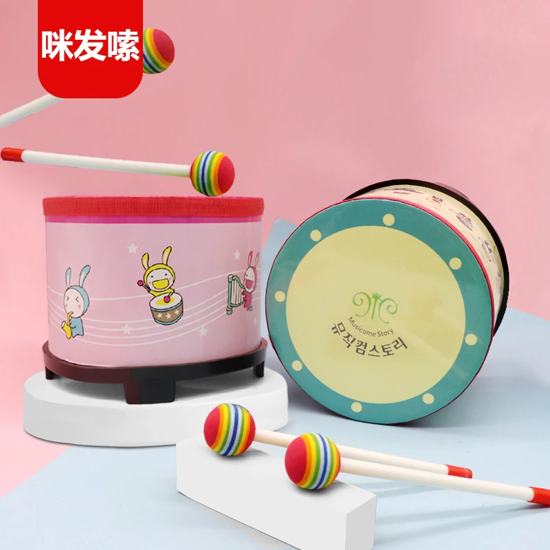 儿童敲打鼓幼儿园音乐教具表演鼓玩具婴儿宝宝手拍鼓军鼓打击乐器
