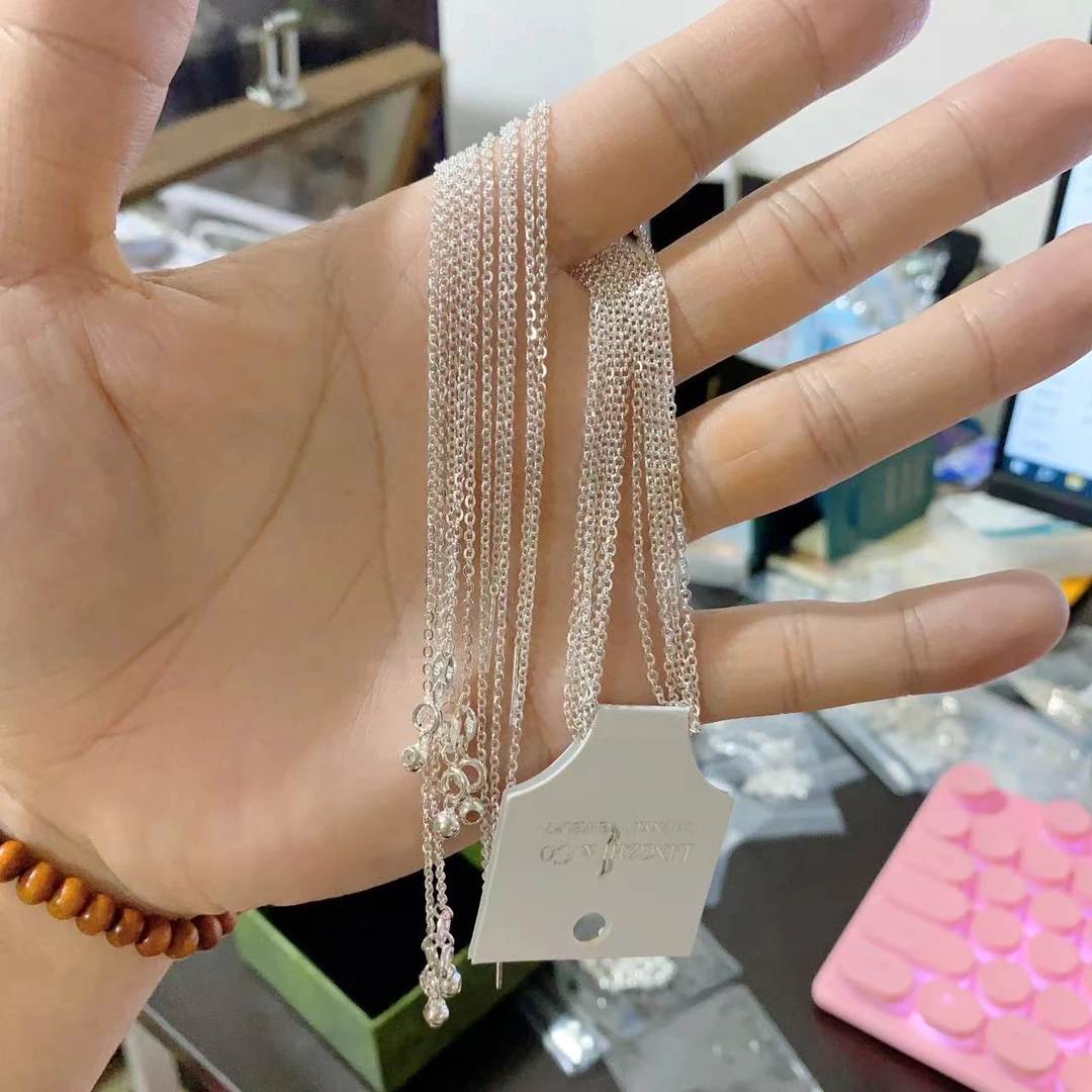 链子足银 足银990项链O字链A21