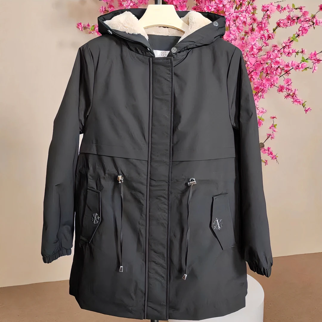 Y995（无毛领新款妈妈连帽装保暖加绒外套夹克棉服B3-2/1-3