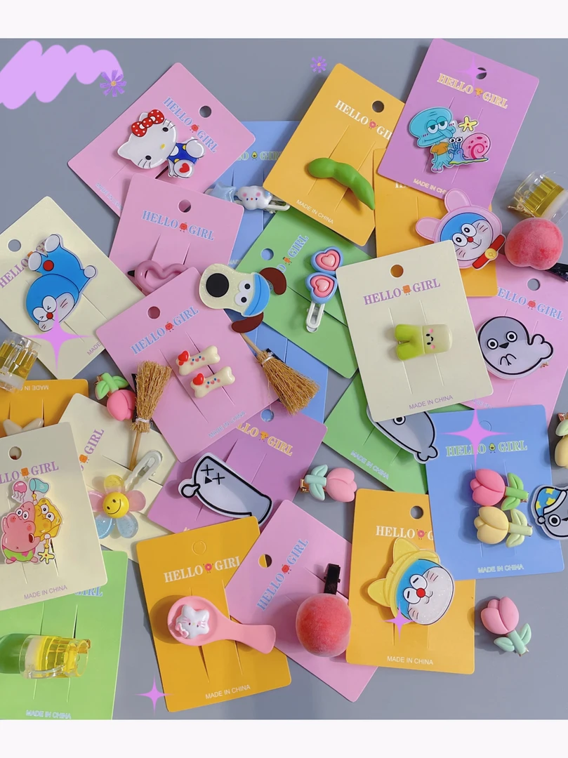 【许愿/对对碰】卡通可爱diy发夹  韩系 甜美 ins