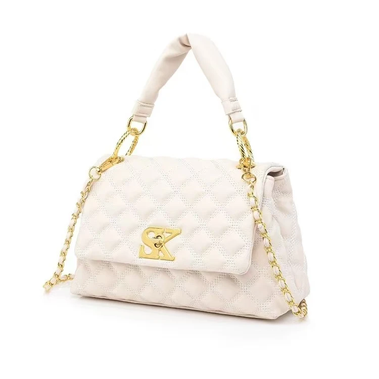 3033 大号 米白色 （长25厘米高15厘米）时尚百搭包包（无礼盒）