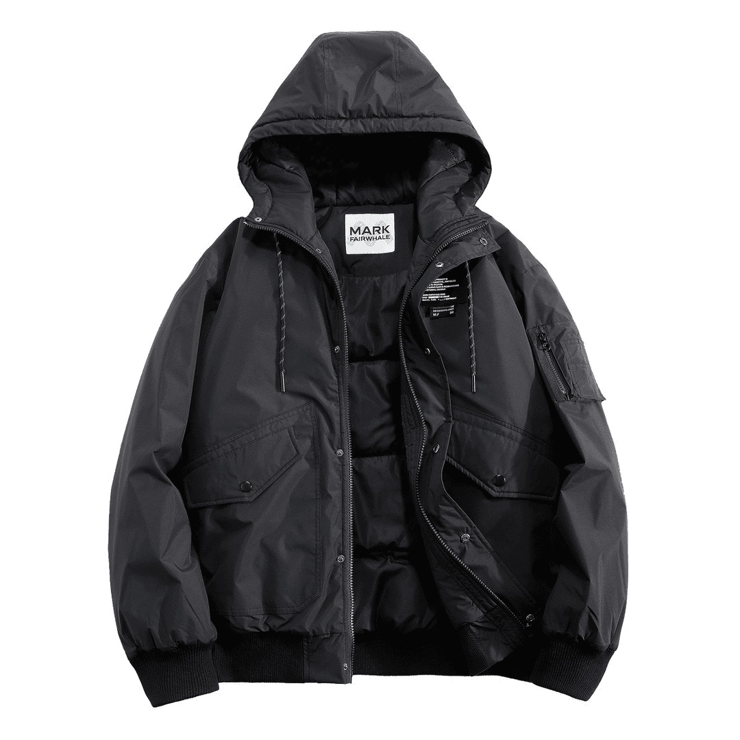 【防风抗皱】马克华菲连帽棉服男2023新款夹棉内里舒适秋冬棉衣外套