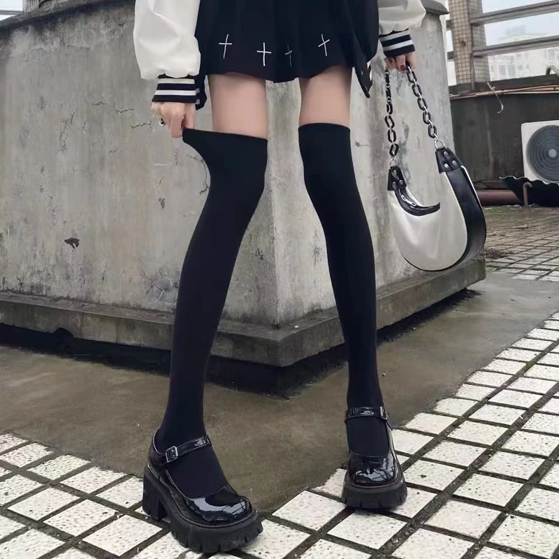 过膝袜 纯色时尚瘦瘦过膝女袜 GT-07
