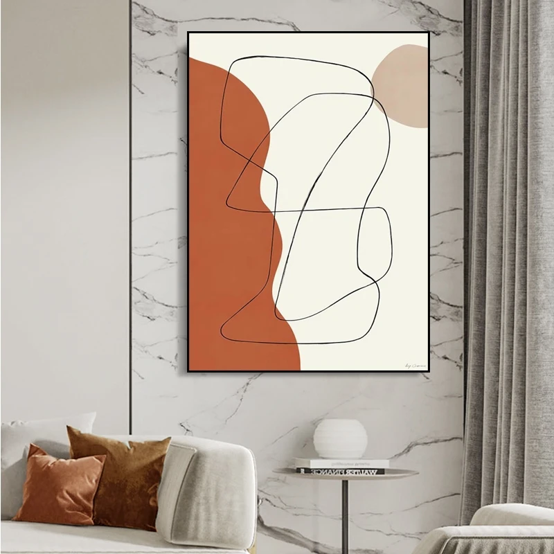 【莫白】现代简约抽象客厅装饰画大幅落地视频壁画沙发背景挂画