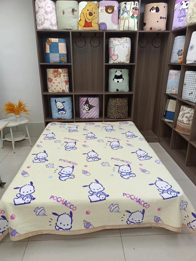 1.2*200牛奶绒宝宝绒床盖加厚绗缝单人床