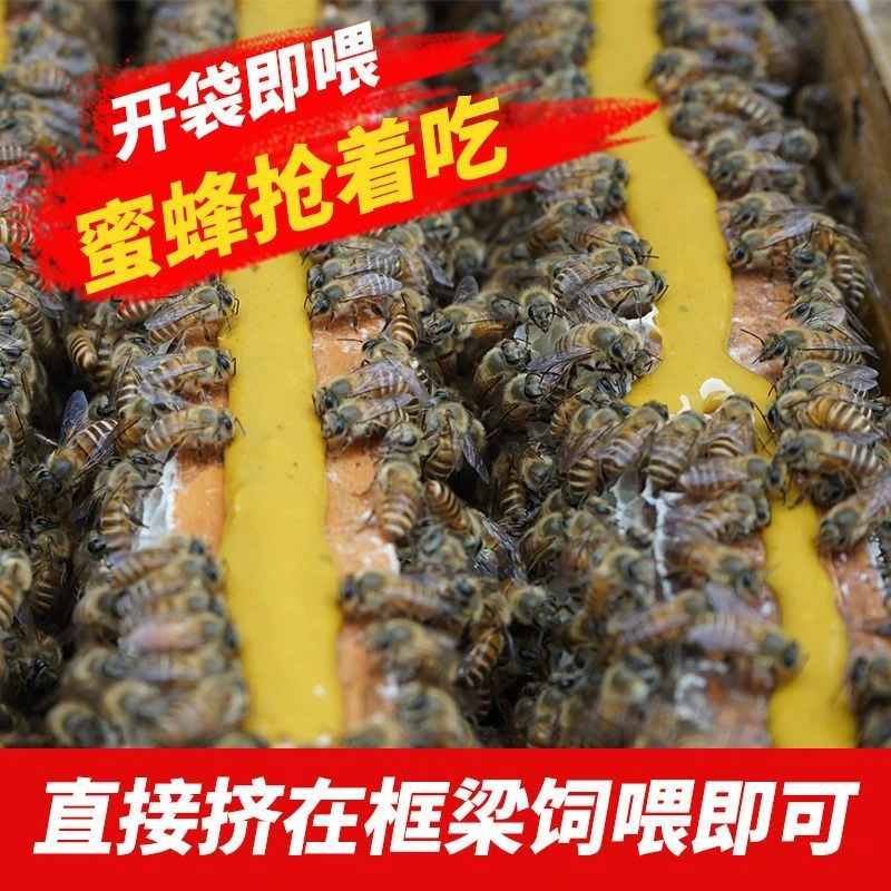 花粉蜂花粉蜜蜂饲料中蜂养蜂代用油菜花繁蜂发酵中意蜂粮专用