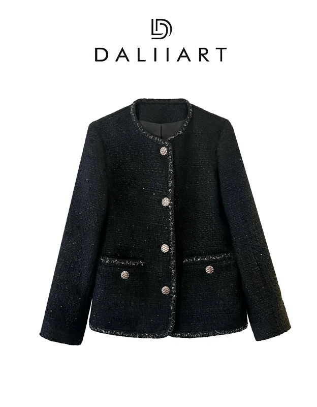 大丽高定 轻奢简约美丽奴腔调气质小香风外套DLWT0388