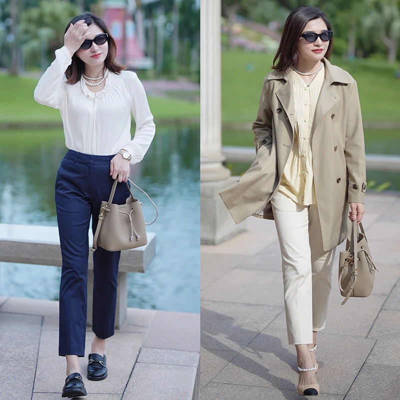 大丽高定女装一米阳光时尚气质秋季休闲裤DLKZ0147