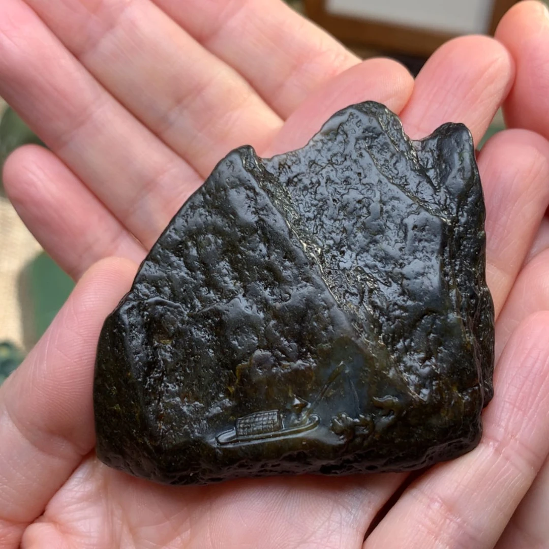 【闪购商品】岫岩河磨玉（透闪石质玉）手把未镶嵌第*格