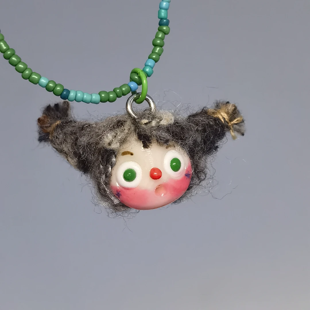 意象怪尾创意礼品小娃娃脑瓜玩偶挂件可爱项链