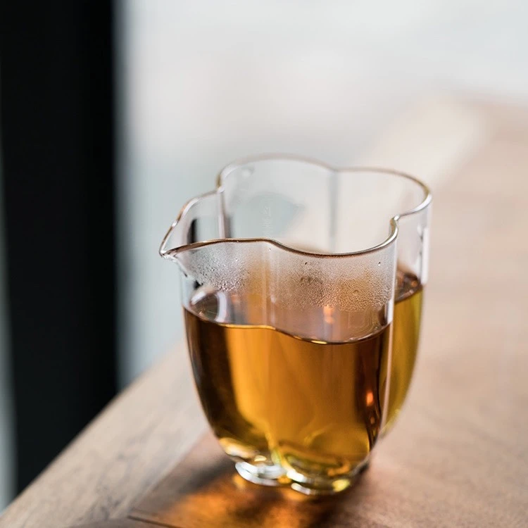 东进四叶草公道杯高硼硅耐热透明泡茶过滤功夫茶具配件茶海分茶器