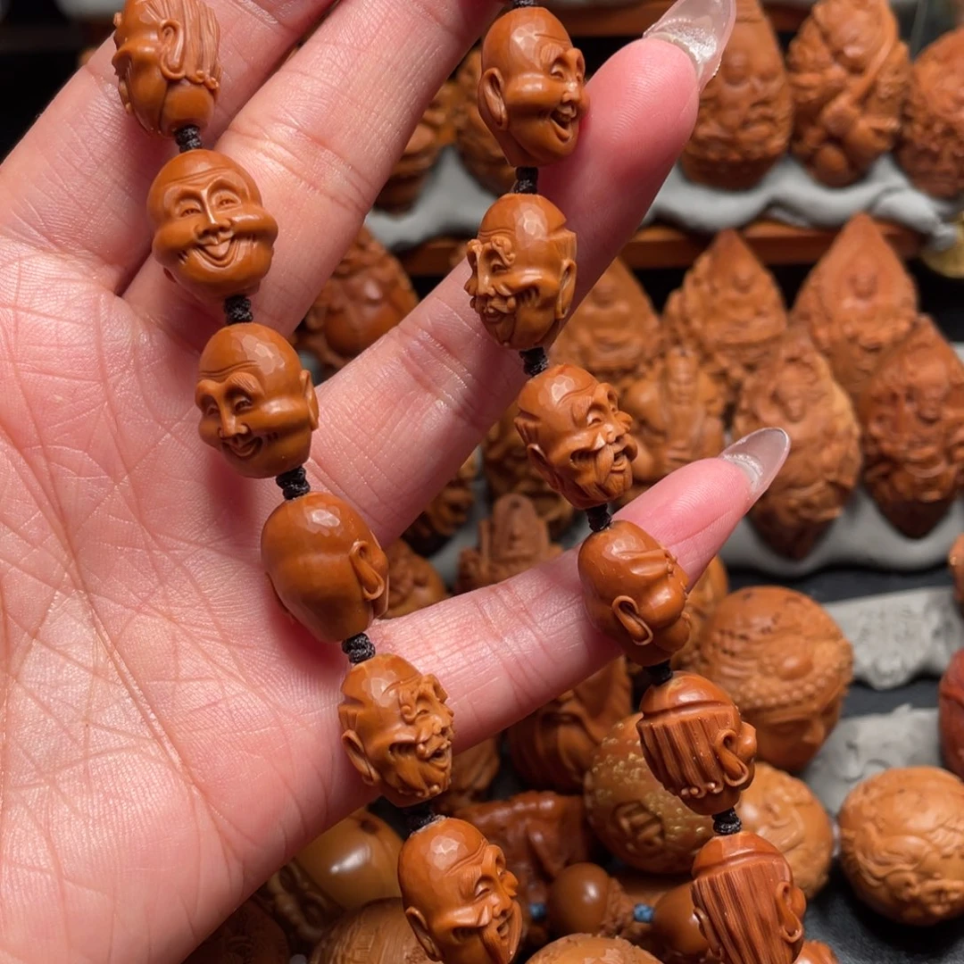 【闪购商品】橄榄核核雕殷派十八罗汉