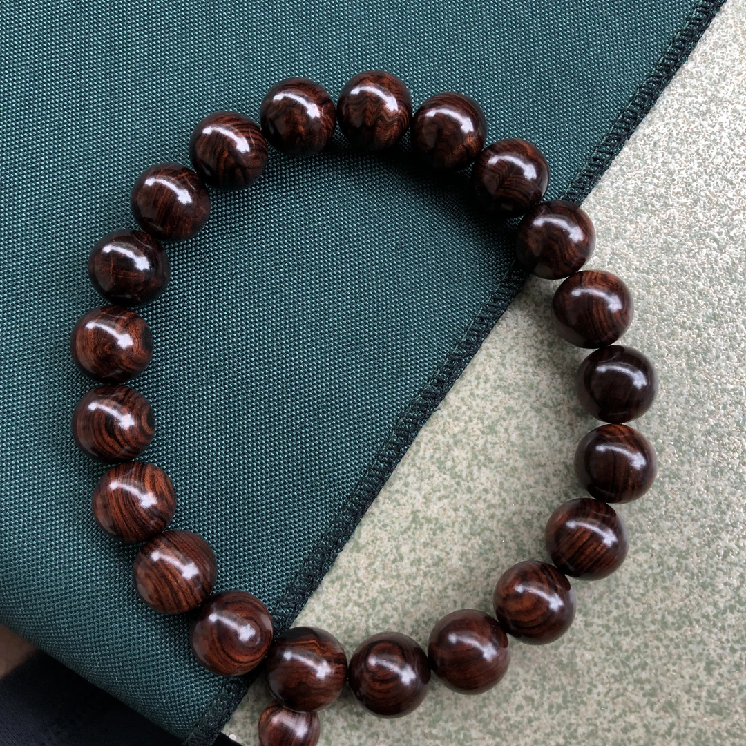 海南黄花梨紫油梨满纹褶皱水波1.4手持（21颗）