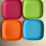 (海) 彩色碟子 方形 微波 迷你 10cm   美